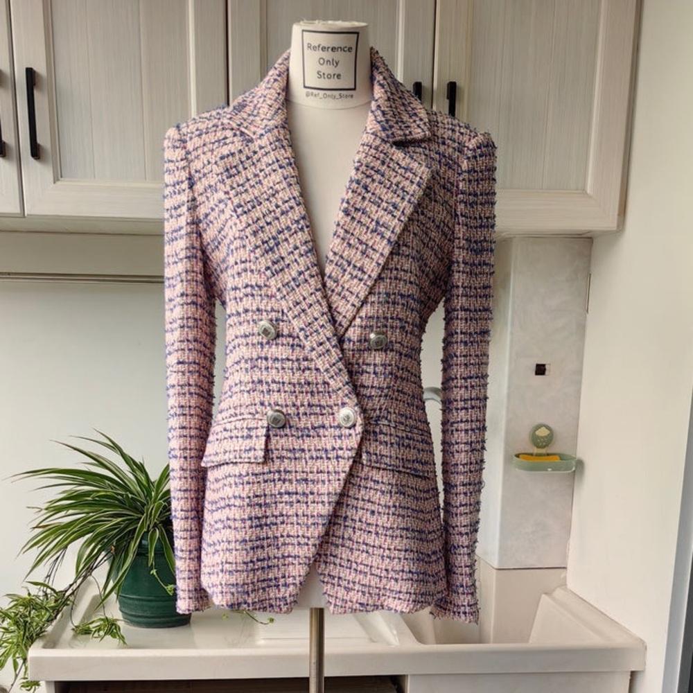 Veronica Taja Tweed Jacket Blazer $698 NWT